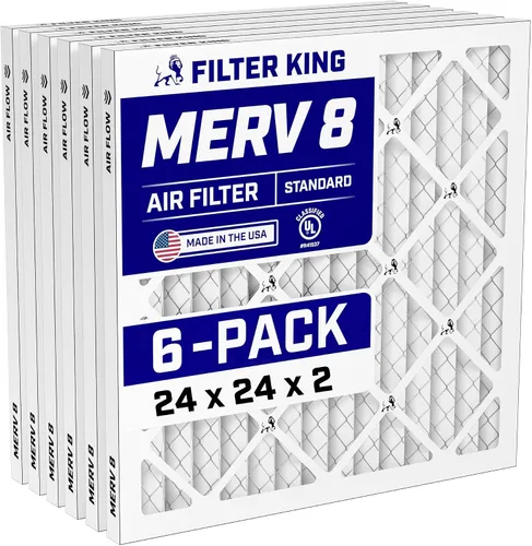 Miniatura 165 de Filter King Filtro de aire 6x12.25x1 Paquete de 6 Filtros plisados MERV 8 HVAC para horno A/C HECHO EN EE. UU. Tamaño real: 6 x 12.25 x .75