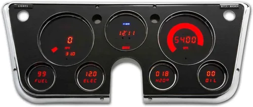Medidor digital de repuesto para panel de tablero de camioneta Chevy 67-72 | Solución de ajuste directo - LED blancos brillantes de larga duración -