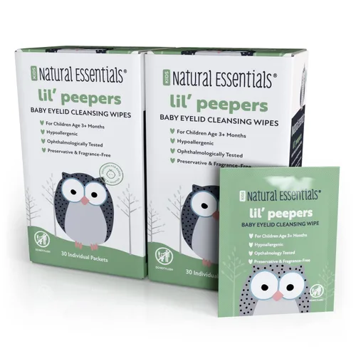 Miniatura 9 de Natural Essentials Lil' Peepers Toallitas limpiadoras de ojos y párpados para bebés, sin conservantes y sin enjuague, toallitas suaves