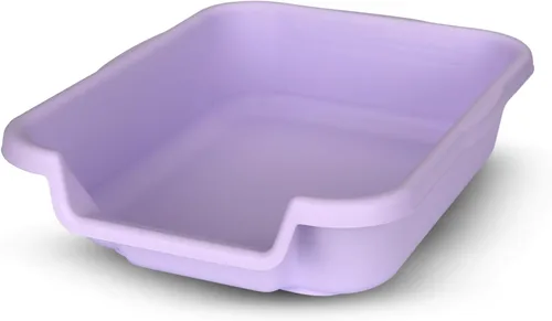 Miniatura 7 de BunnyGoHere - Caja de arena para conejos, color gris brumoso, tamaño grande. Revisar el tamaño de la foto antes de realizar el pedido Gris(Misty