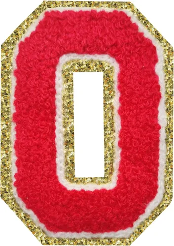 Miniatura 86 de Parches de letras termo-adhesivas de felpilla para chaquetas, parches de letras universitarias con brillantina para planchar en la letra azul A