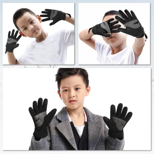 Miniatura 6 de TRIWONDER - Guantes de esquí para niños y niñas, a prueba de viento, abrigados, para clima frío mitones deportivos para snowboard