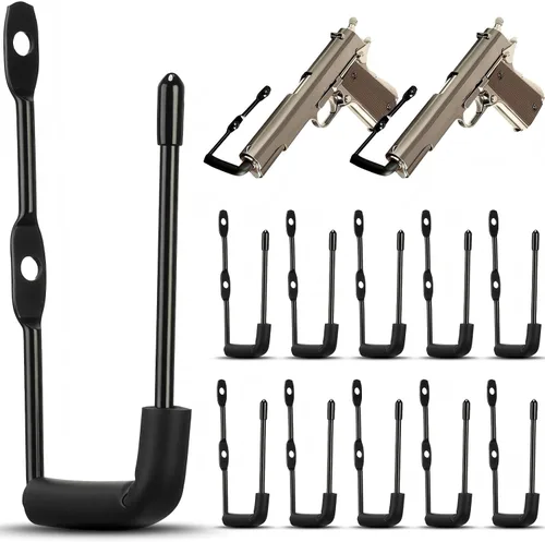 Miniatura 19 de Yaocom 10 piezas de soporte de exhibición de pistola para pistolas de interior para pistolas para pistolas para cajas fuertes, armarios y veteranos