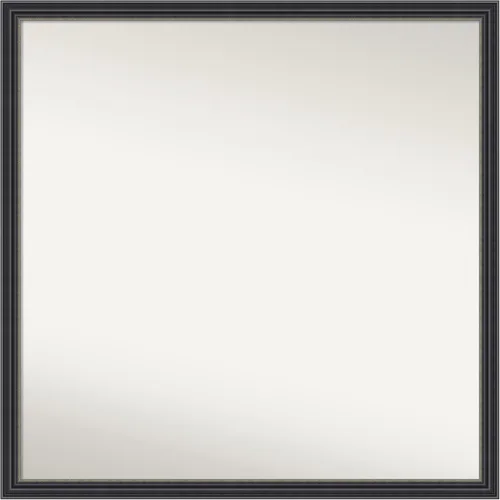 Miniatura 472 de Amanti Art Espejo de baño negro para sobre fregadero, 22 x 22 pulgadas, espejo de tocador cuadrado estrecho negro Avon, marco de madera casual