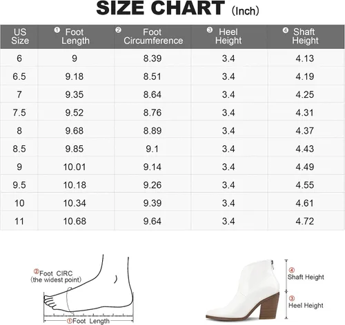 Miniatura 4 de mysoft Women's V Cut Out Ankle Boots Slip On Pointed Toe Chunky Stacked Heel Booties