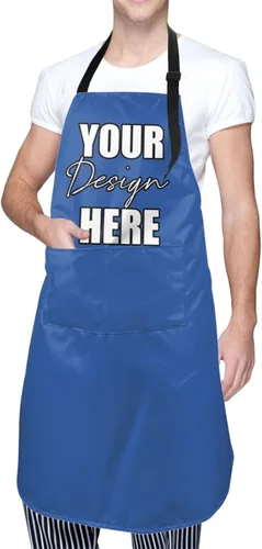 Miniatura 28 de AmaPark Delantal personalizado impermeable con bolsillos personalizados divertidos delantales de chef para cocinero Jaspeado Oscuro