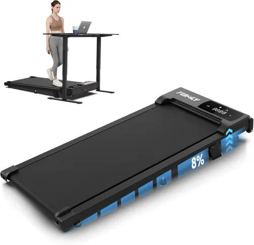Almohadilla para caminar debajo del escritorio para oficina en casa, cinta de correr portátil de 2.5 HP con capacidad de 300 libras, máquina