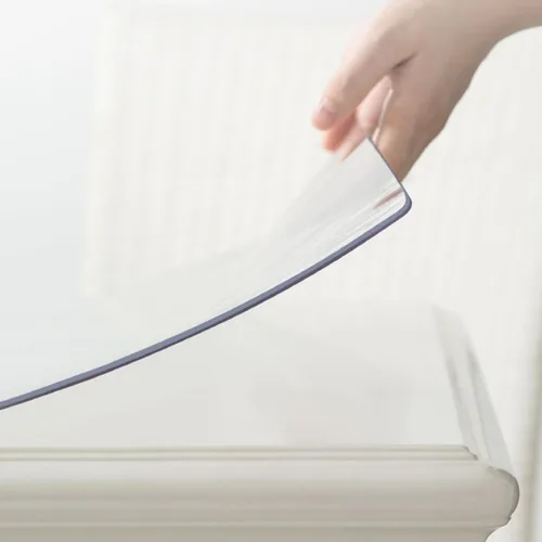 Miniatura 31 de Protector de mesa transparente, 26 x 26 x 26 pulgadas (60/120/140/160/70.9 in), 0.079 in de grosor, película de plástico para mesa, tapete