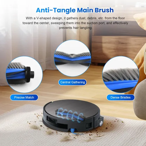 Miniatura 3 de 17 piezas de repuesto para robot aspiradora Ecovacs Deebot X11 OmniCyclone, el kit de accesorios incluye 1 cepillo principal, 4 filtros de esponja