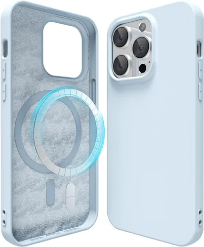 Miniatura 57 de oakxco Funda de silicona para iPhone 12 Pro Max, magnética, compatible con carga inalámbrica Magsafe, cubierta protectora de goma suave y delgada