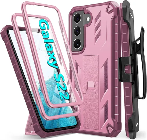 Miniatura 9 de FNTCASE Funda Protectora para Samsung Galaxy S22: Protección de Grado Militar Resistente Funda Anti-Caídas con Funda de Clip para Cinturón y Soporte