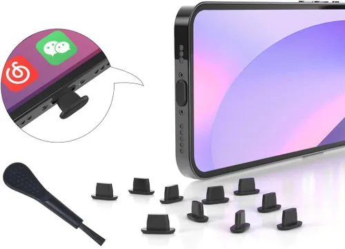 Miniatura 5 de 20 tapones antipolvo para iPhone 14, 14 Pro Max, 13, 13 Pro Max, 12, 12 Pro Max, 11, 11 Pro, X, XS, XR, 8, 7, iPhone Lightning puerto de carga
