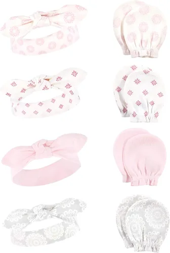 Miniatura 38 de Hudson Baby Conjunto de diadema de algodón y manoplas para rascar para bebé