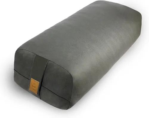 Miniatura 10 de Cojín de yoga de 26 x 10.5 x 5.5 pulgadas, cojín de meditación rectangular para masaje y apoyo de espalda, relleno de algodón transpirable, funda