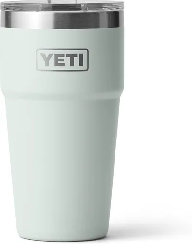 Miniatura 23 de YETI Rambler - Vaso apilable de 20 onzas, acero inoxidable, aislado al vacío con tapa MagSlider Verde mar