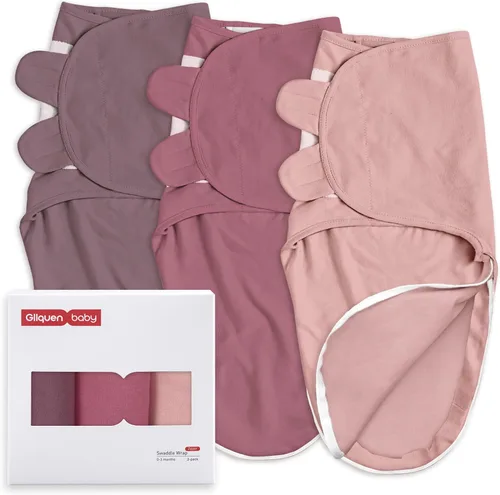 Miniatura 20 de GLLQUEN BABY Sacos de Dormir Envolventes Orgánicos para Recién Nacidos - Envolturas para Bebés de 0-3 Meses, Paquete de 3 Sacos Envolventes