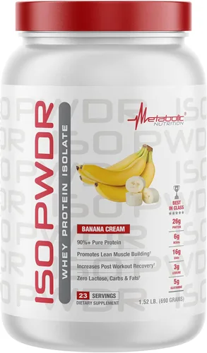 Miniatura 7 de Metabolic Nutrition Proteína de suero Isolate ISO PWDR Butter Pecan Cookie, 3.04 libras, 23 porciones, 0.86 oz de proteína, digestión rápida, cero