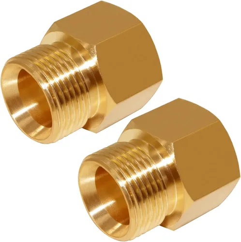 Miniatura 4 de Arandela a presión 1/4" NPT macho a M22-0.551 in macho tornillo pezón 4500PSI (paquete de 2)