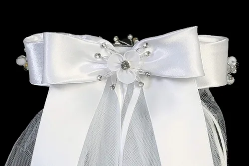 Miniatura 5 de Swea Pea Lilli Girls First Communion Veil - White Holy 1st Communion Headpiece with