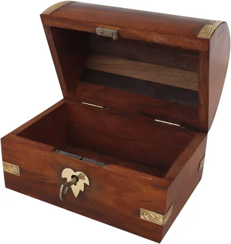 Miniatura 3 de Caja de dinero de madera hecha a mano para niños, adultos, niños, niñas con cerradura, alcancía de madera de gran tamaño, caja de ahorro, caja