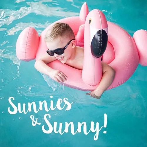 Miniatura 6 de Flotador de natación para bebé con toldo inflable para exteriores, anillo de natación para exteriores, flamenco rosa, niños pequeños de 6 meses a 48