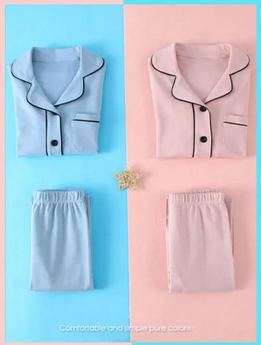 Miniatura 5 de Mallimoda Conjunto de pijama de algodón para niños, pijamas de manga larga con botones