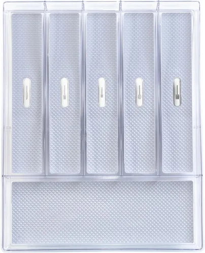 Miniatura 16 de Glad Bandeja de almacenamiento de plástico para cajones, contenedor organizador resistente para el hogar, cocina, baño, dormitorio, oficina, pies