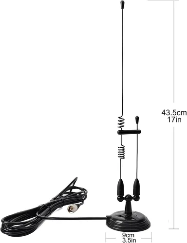 Miniatura 3 de UAYESOK Antena móvil magnética de aumento de señal, actualización para HT, 6.6 ft/27.6 in y GMRS Antena de radio Jamón PL259 para Baofeng UV-5R