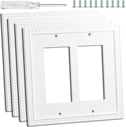 Cubiertas de interruptor de luz para placa de pared, cubiertas de salida de tamaño mediano, cubiertas decorativas para placa de interruptor GFCI,