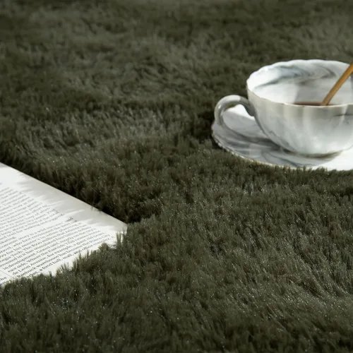 Miniatura 5 de Softlife - Alfombra para dormitorio de 4 x 5.3 pies, alfombra de área para sala de estar, alfombras peludas súper suaves para habitación de niños