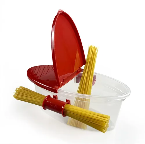 Miniatura 2 de MOCHEE Barco de pasta para microondas con colador para pasta, arroz, verduras, pollo