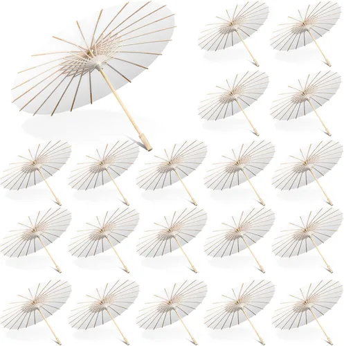 Sanwuta Paraguas de papel de 23.6 pulgadas, paraguas decorativo chino japonés, vintage, hecho a mano, de papel de aceite, para niños, accesorios de