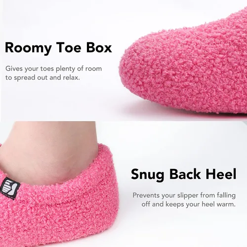 Miniatura 3 de RockDove - Pantuflas de vellón de estilo cerrado para mujer, ideales para interiores