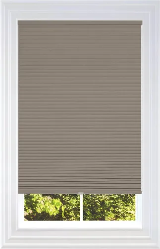 BlindsAvenue Persiana Celular de Panal sin Cordón, Celda Individual de 9/16", Opaca, Cacao Cálido, Tamaño: 19" An x 48" Al Cacao Caliente