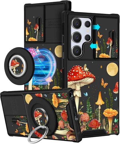 Miniatura 36 de Funermei Funda para teléfono Samsung Galaxy A15 5G - [2 en 1] Funda para teléfono de mujeres lindas chicas, diseño femenino de mariposa negra