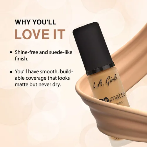 Miniatura 2 de L.A. Girl PRO.Matte Foundation, Sand GLM678 (Paquete de 2)
