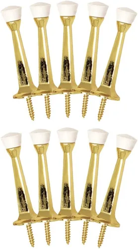 Miniatura 22 de Design House Paquete de 10 topes de puerta de acero sólido con punta de goma suave, topes de puerta para pared, protegen paredes y puertas, Oil