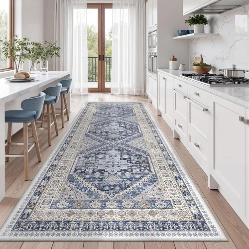 Miniatura 92 de zesthome Alfombra antideslizante para pasillos - Alfombra de pasillo 2x8 para dormitorio, alfombra lavable con respaldo de goma, alfombra suave