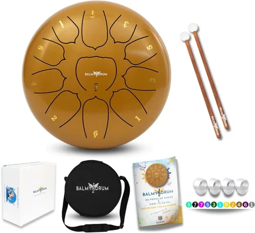 Miniatura 14 de El Balmy Drum - Tambor de Lengua de Acero de 6 Pulgadas de 8 Notas, Instrumento de Tambor de Acero, Tambores para Niños y Adultos, Juego de Tambor