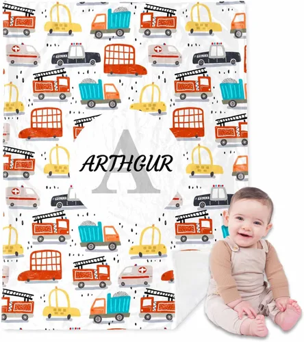 Manta de bebé personalizada, manta de bebé personalizada con nombre para niños y niñas, regalos de bebé para recién nacidos, manta de bebé con