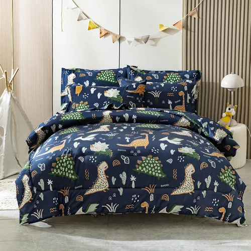 Miniatura 10 de HollyHOME Juego de edredón de microfibra suave de unicornio y arco iris para adolescentes y niñas, juego de cama de 7 piezas en una bolsa