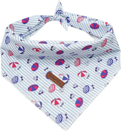 Miniatura 47 de Lionheart Glory Bandana para perro, bufanda azul para perro, estampado de cerveza, ajustable para perros pequeños a grandes