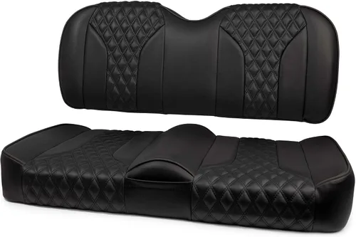 MODZ® FS2 Asiento delantero personalizado para carrito de golf para Club Car Precedent/Onward/Tempo - [2004 en adelante] - Base negra - Patrón de