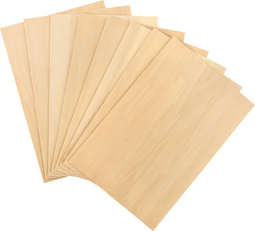 Miniatura 4 de Hammont Hojas de tilo - Paquete de hojas de madera láser de 8 a 12 x 8 pulgadas, madera fina de 1/16 para manualidades, tablero de madera