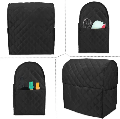 Miniatura 3 de Funda protectora Luxja compatible con batidora de pie de 4.5 y 5 cuartos de galón, funda de tela con bolsillos para batidora de pie y accesorios