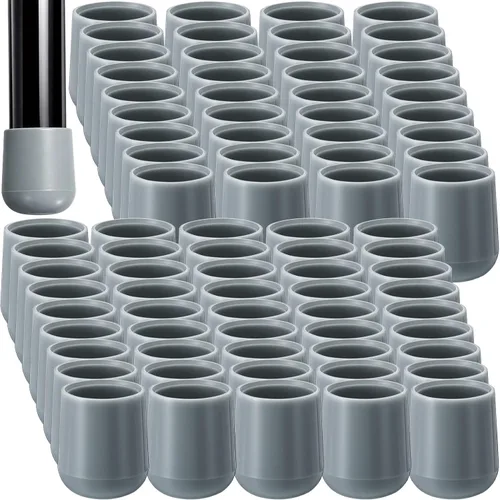 Miniatura 9 de Jetec 12 Pcs 1 Inch Folding Chair Leg Caps Heavy-Duty Plastic Chair End Caps Non-marring Furniture Glides Round Hardwood Floor Protectors (Brown,1in)