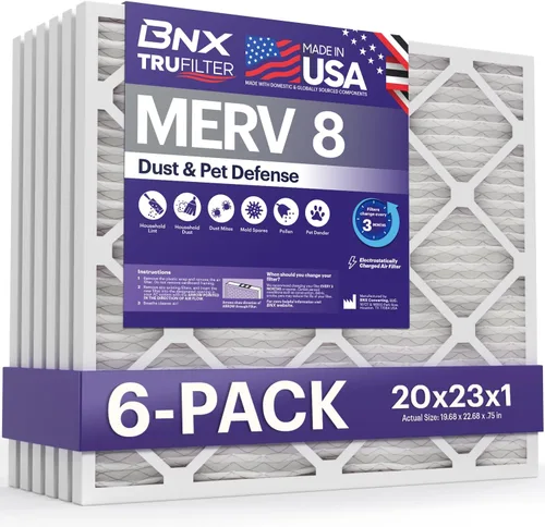 Miniatura 9 de BNX TruFilter - Filtro de aire 14 x 25 x 1 MERV 8, electrostático plisado para defensa contra polvo y mascotas, para aire acondicionado, HVAC