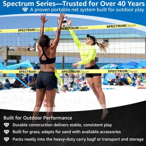 Miniatura 5 de Park & Sun Sports Spectrum Classic: Sistema de red de voleibol profesional ajustable para exteriores Azul denim