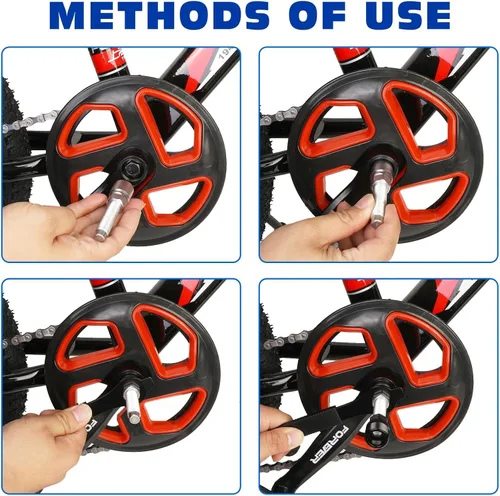 Miniatura 4 de Oumers Extractor de manivela de bicicleta/removedor de brazo y removedor de soporte inferior con llave inglesa/llave de 0.630 in. Kit