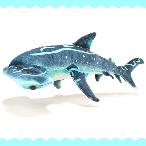 Miniatura 7 de Peluche de tiburón martillo de 40 pulgadas, juguete de peluche de tiburón gigante